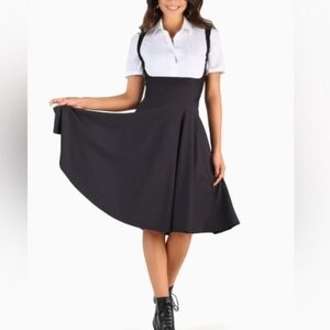 Blackmilk Show Us Ya Tops Black Underbust Layering Midi Dress Size Large